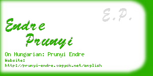 endre prunyi business card